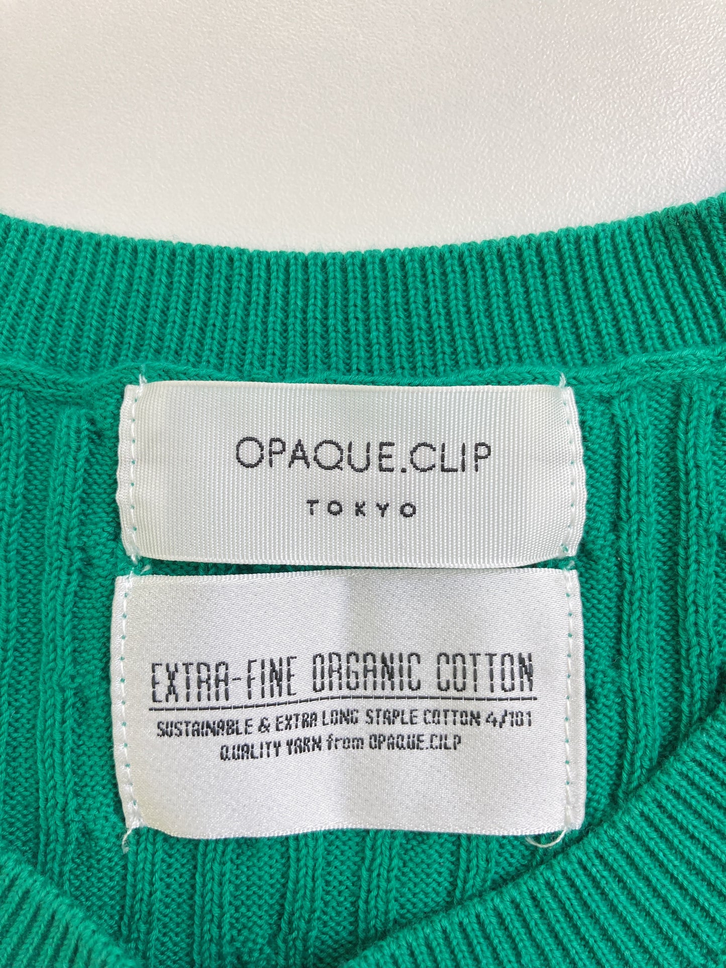 OPAQUE.CLIP/オペークドットクリップ/ニット/セーター/トップス/グリーン/L