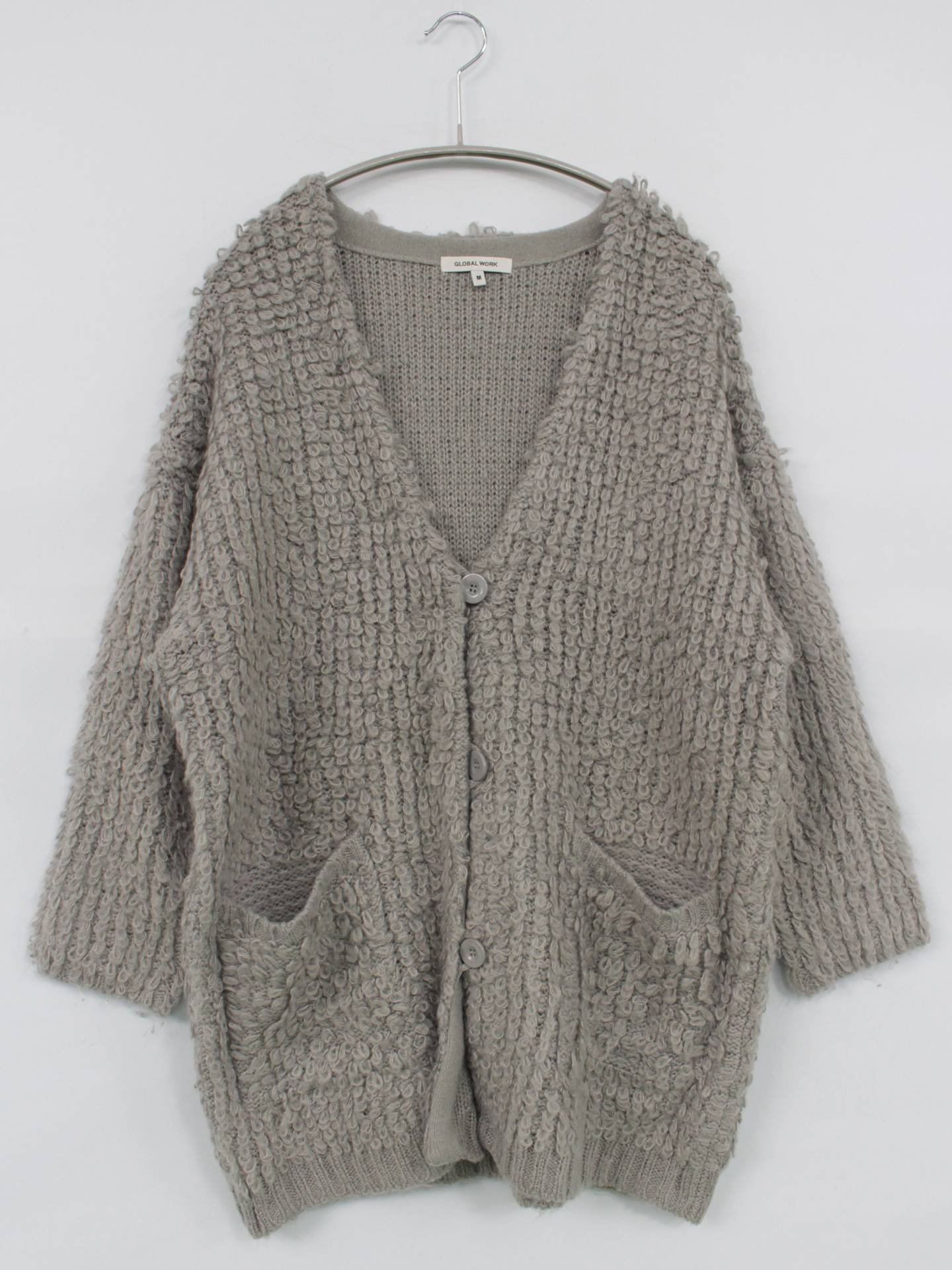 GLOBAL WORK/グローバルワーク/カーディガン/ボレロ/トップス/グレー/M