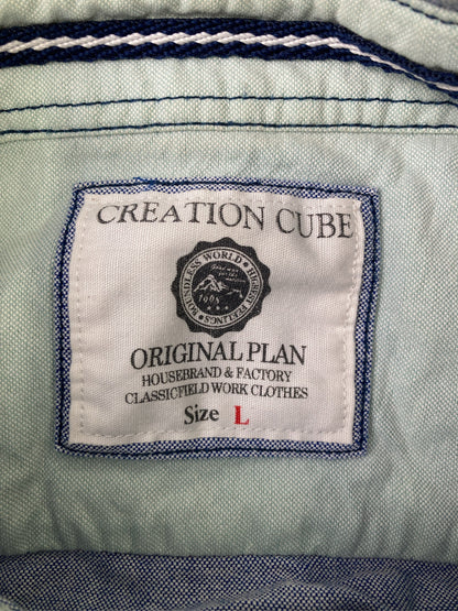 Creation Cube/クリエイションキューブ/シャツ/ブラウス/トップス/スカイブルー/L