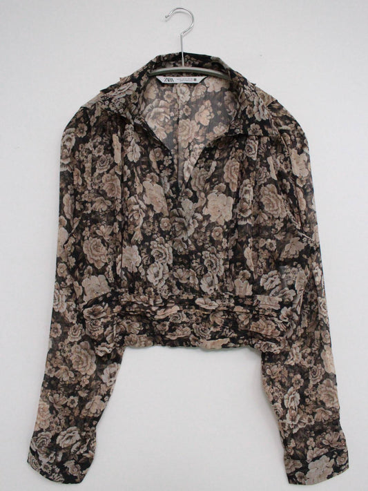 ZARA/ザラ/シャツ/ブラウス/トップス/ブラック/M