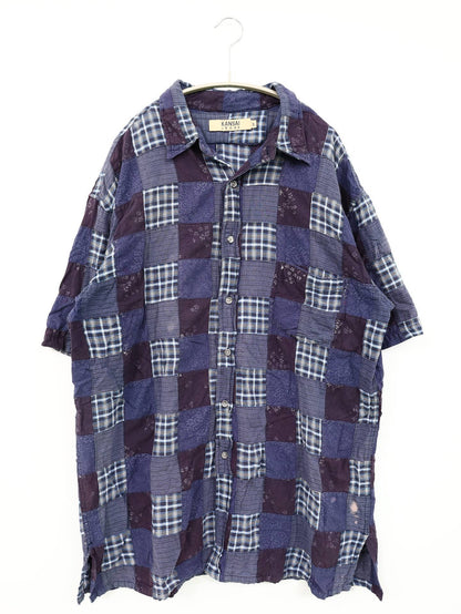 KANSAI JEANS/シャツ/ブラウス/トップス/ネイビー/3L