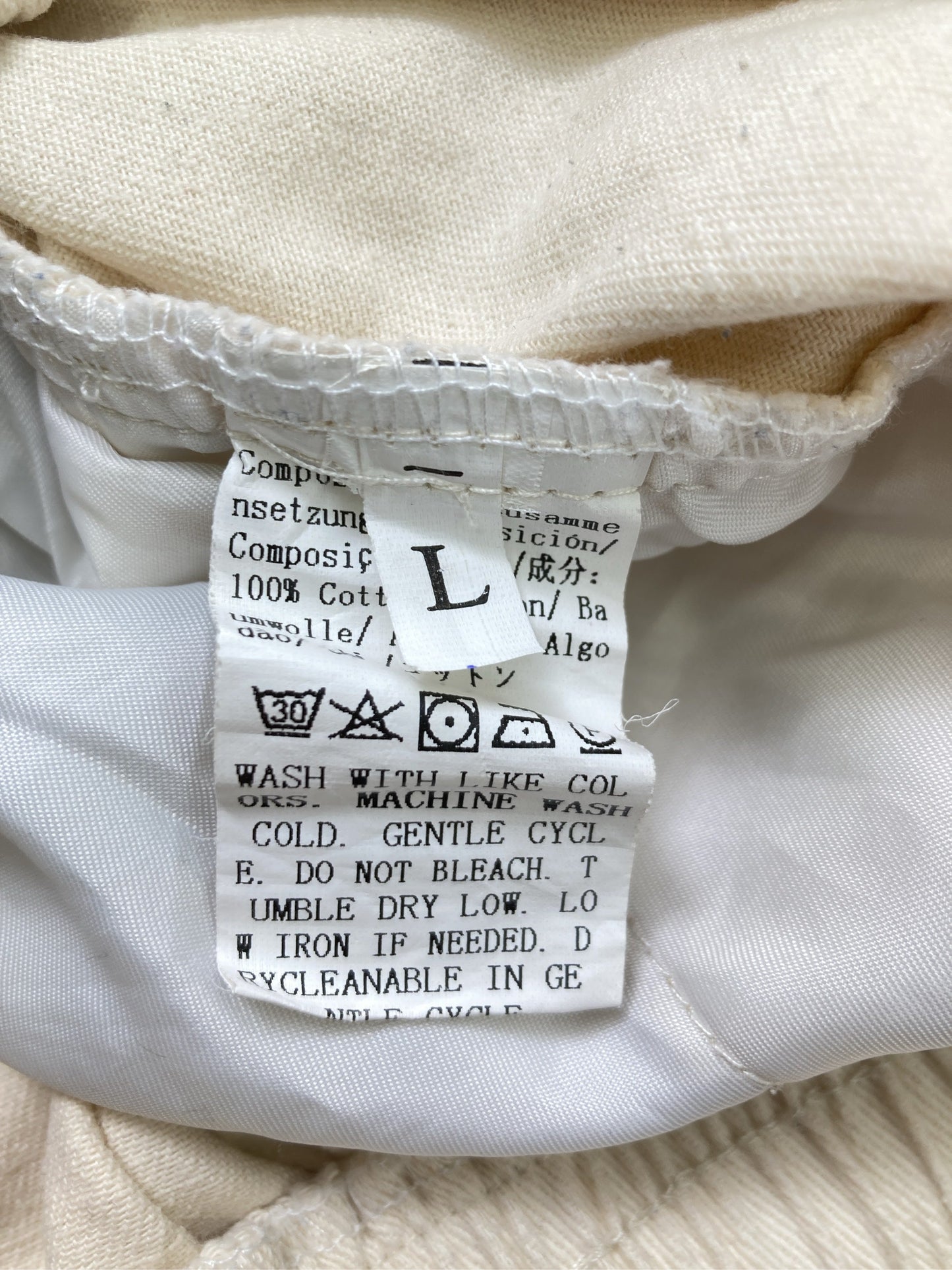 カーゴパンツ/パンツ/ホワイト/L