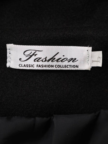 Fashion/ステンカラーコート/ジャケット/アウター/ブラック/L