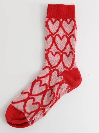 ソックス/ファッション雑貨/レッド/20-22cm