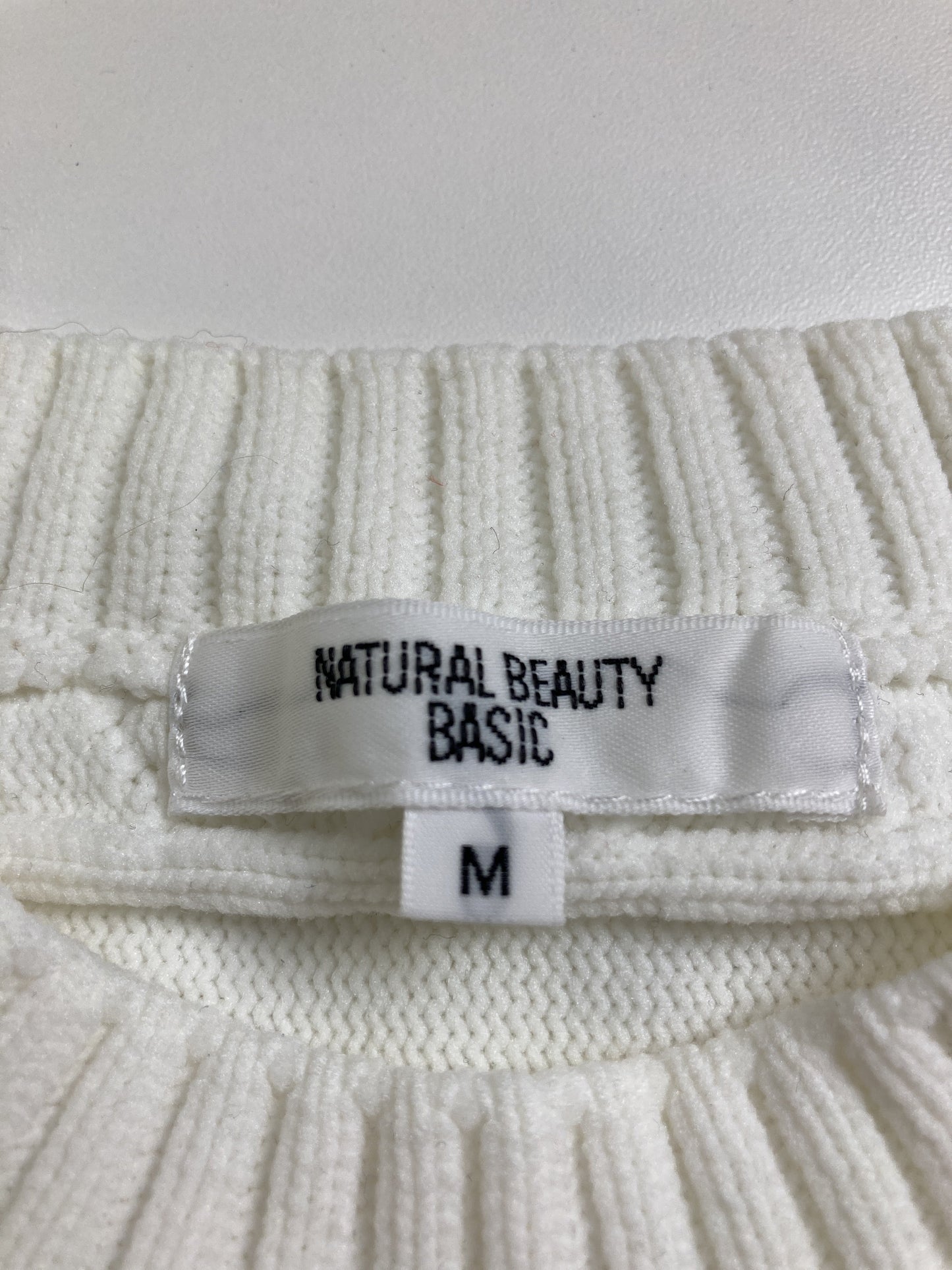 NATURAL BEAUTY BASIC/ナチュラルビューティーベーシック/ニット/セーター/トップス/ホワイト/M
