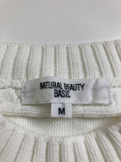 NATURAL BEAUTY BASIC/ナチュラルビューティーベーシック/ニット/セーター/トップス/ホワイト/M