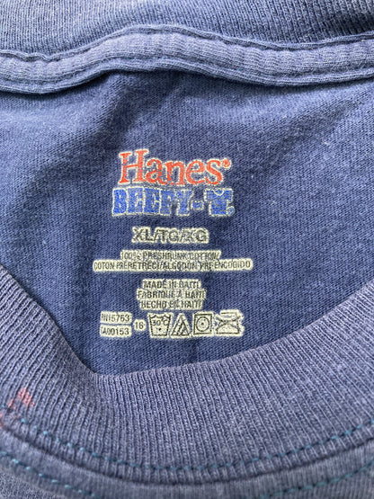 Hanes/ヘインズ/Tシャツ/カットソー/トップス/ブルー/XL
