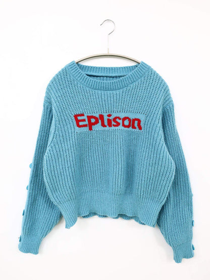 ニット/セーター/トップス/スカイブルー