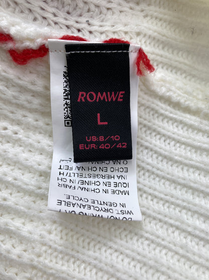ROMWE/ロムウィー/ニット/セーター/トップス/ホワイト/L