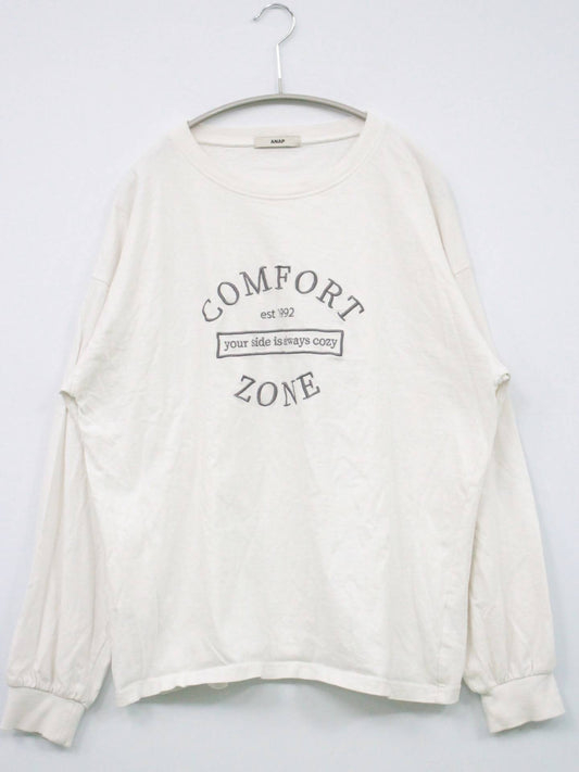 ANAP/Tシャツ/カットソー/トップス/ホワイト/F