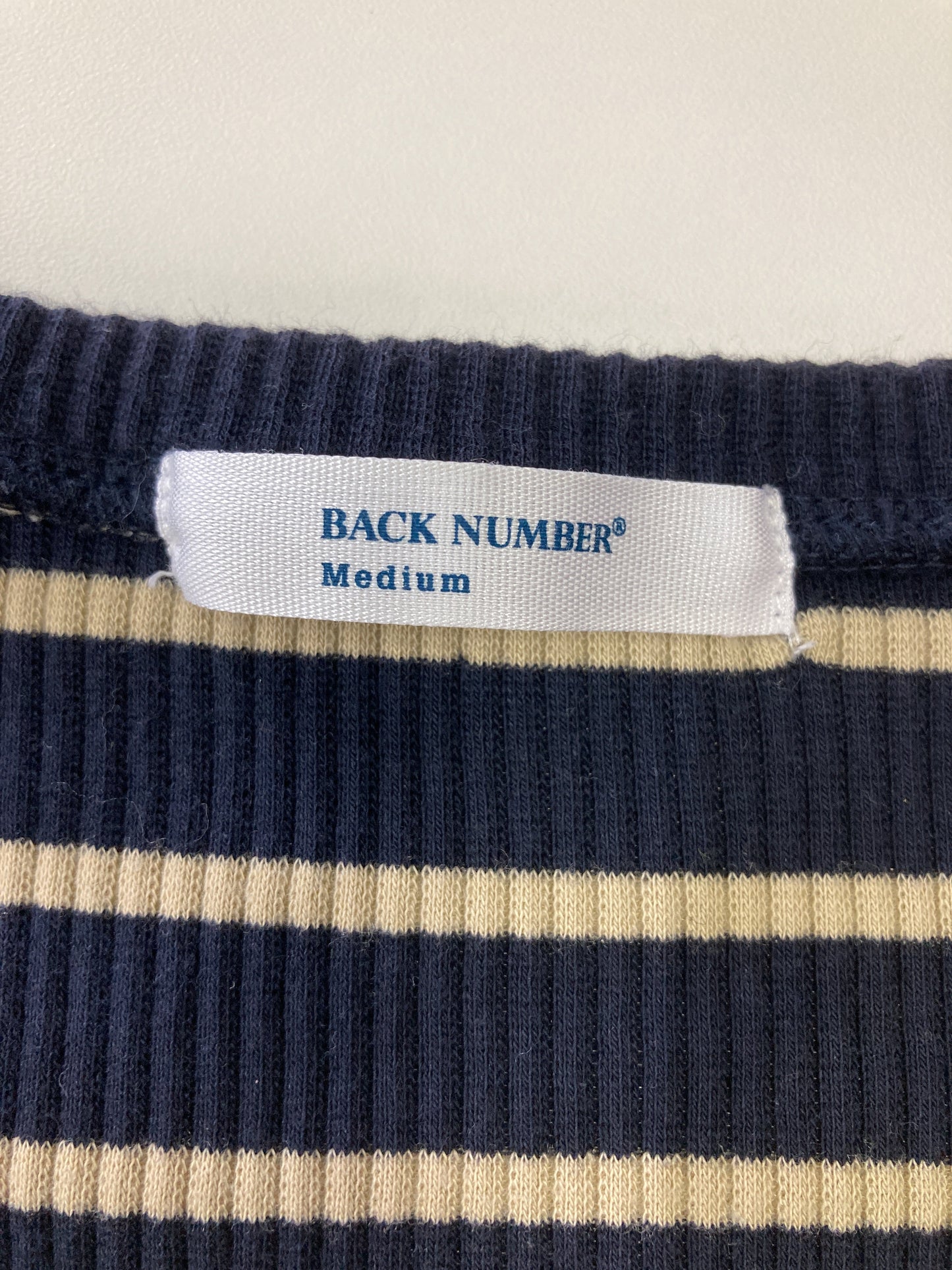 BACK NUMBER/ニット/セーター/トップス/ブラック/M