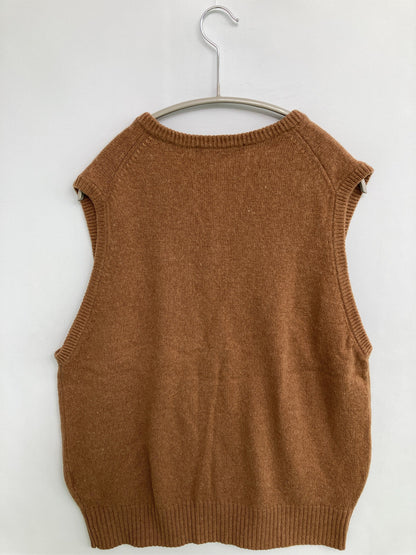 clothing/ベスト/トップス/ブラウン/L