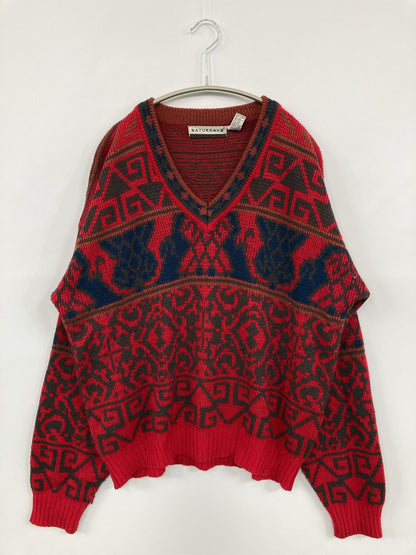 SATURDAYS/サタデーズ/ニット/セーター/トップス/レッド/M