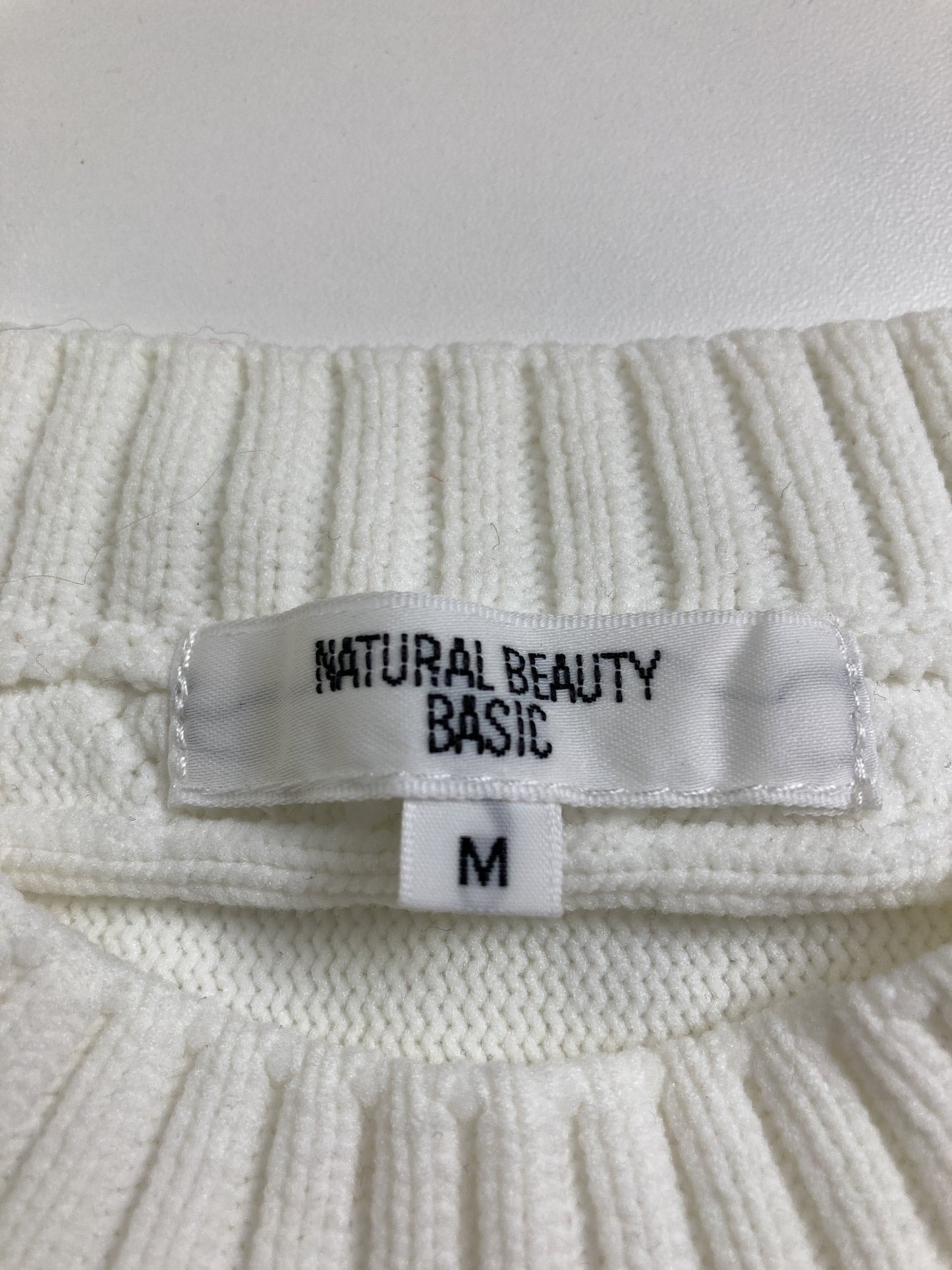 NATURAL BEAUTY BASIC/ナチュラルビューティーベーシック/ニット/セーター/トップス/ホワイト/M