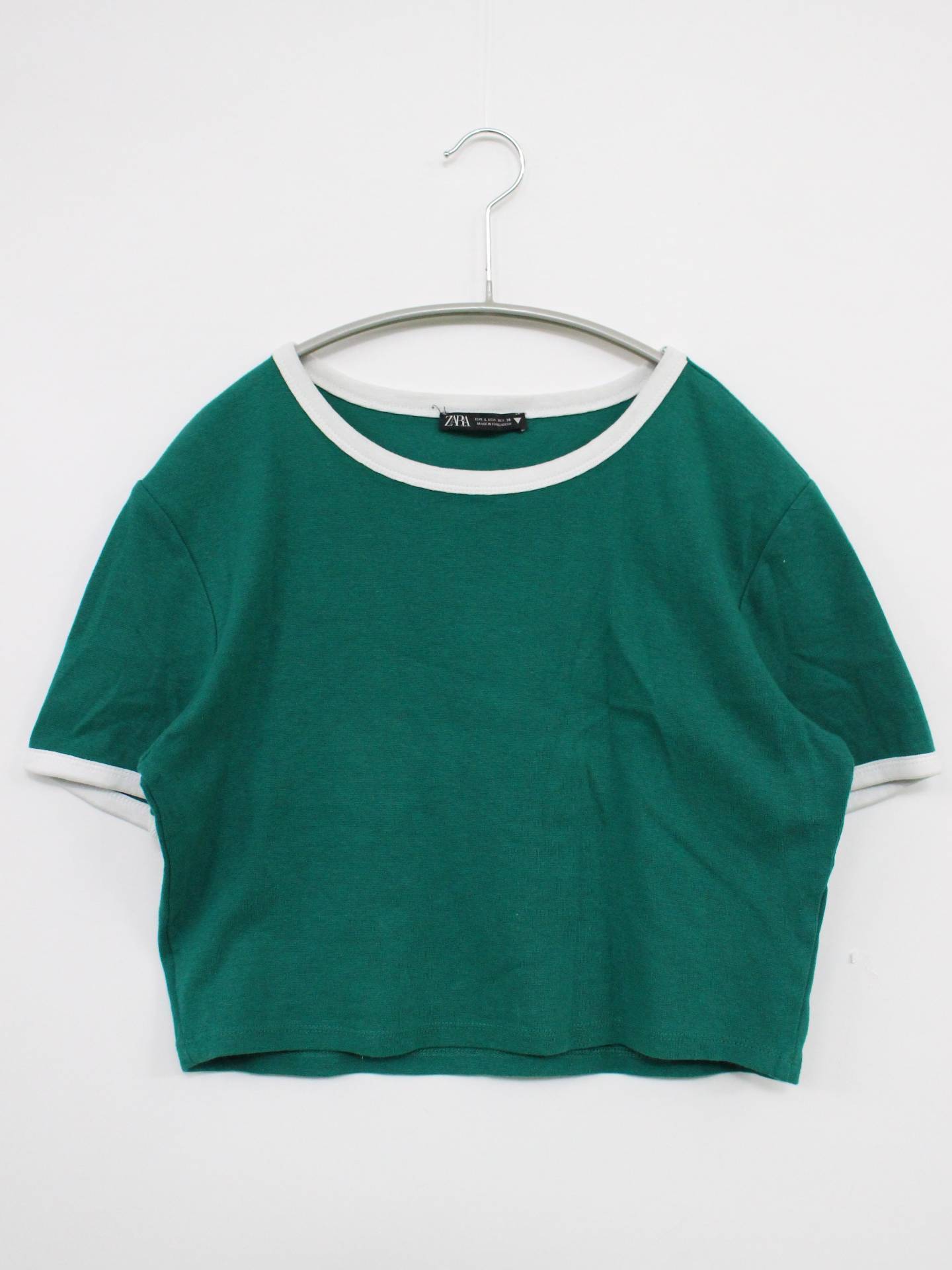 ZARA/ザラ/Tシャツ/カットソー/トップス/グリーン/L