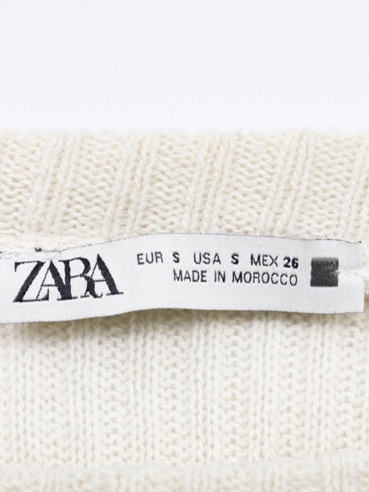 ZARA/ザラ/Tシャツ/カットソー/トップス/ホワイト/S