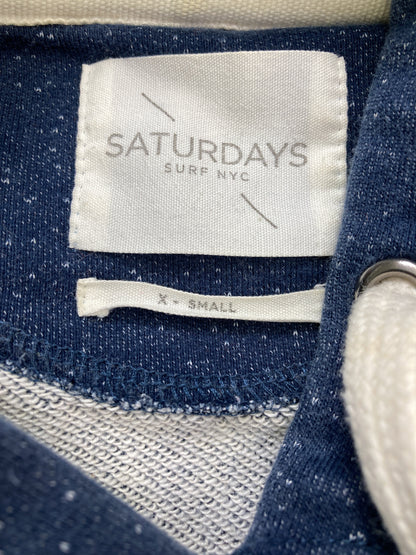 SATURDAYS/パーカー/トップス/ブルー/X-SMALL