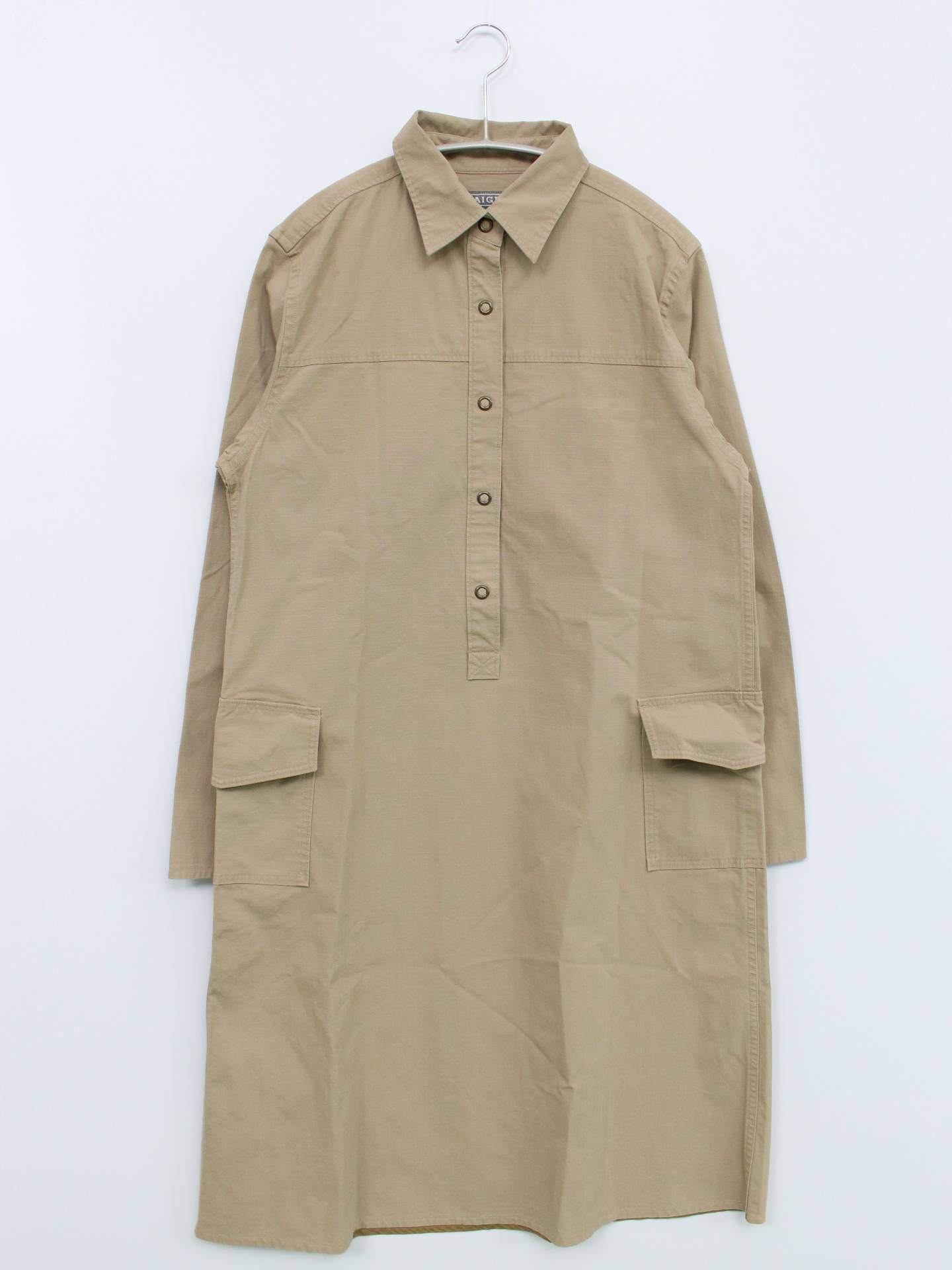 AIGLE/シャツワンピース/ワンピース/ドレス/ベージュ/M