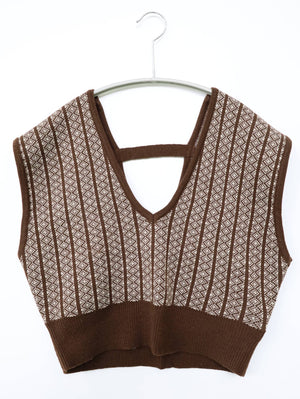 And Tearch/ベスト/トップス/ブラウン/M