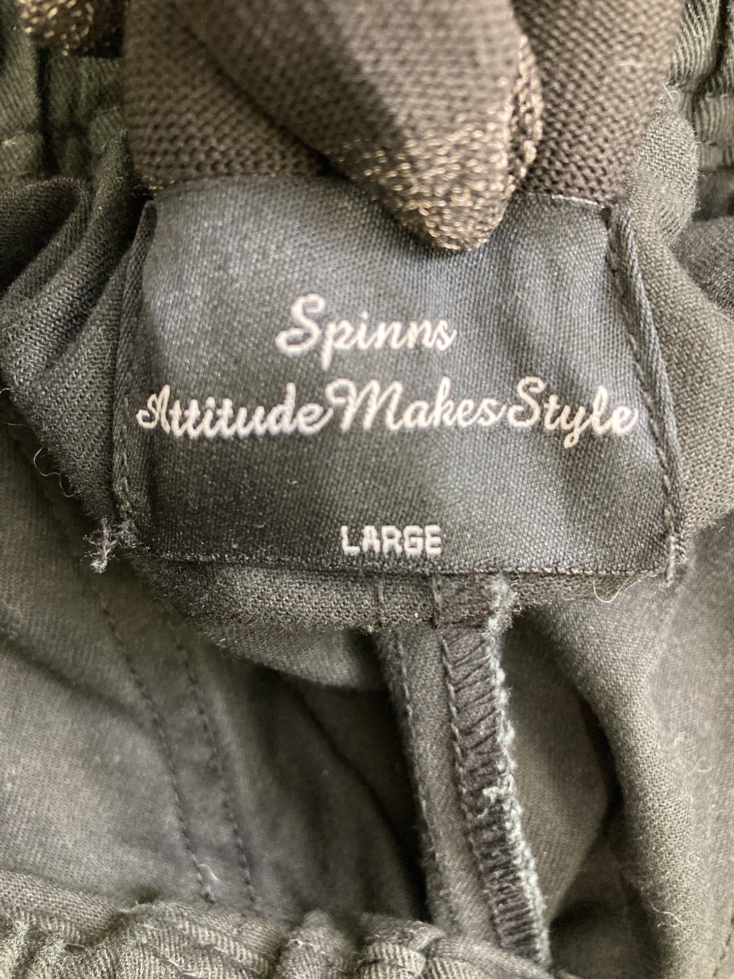 SPINNS/スピンズ/スラックス/パンツ/ブラック/LARGE