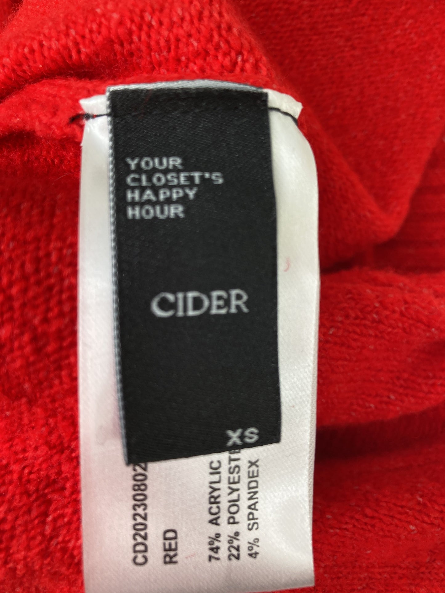 CIDER/サイダー/ニット/セーター/トップス/レッド/XS