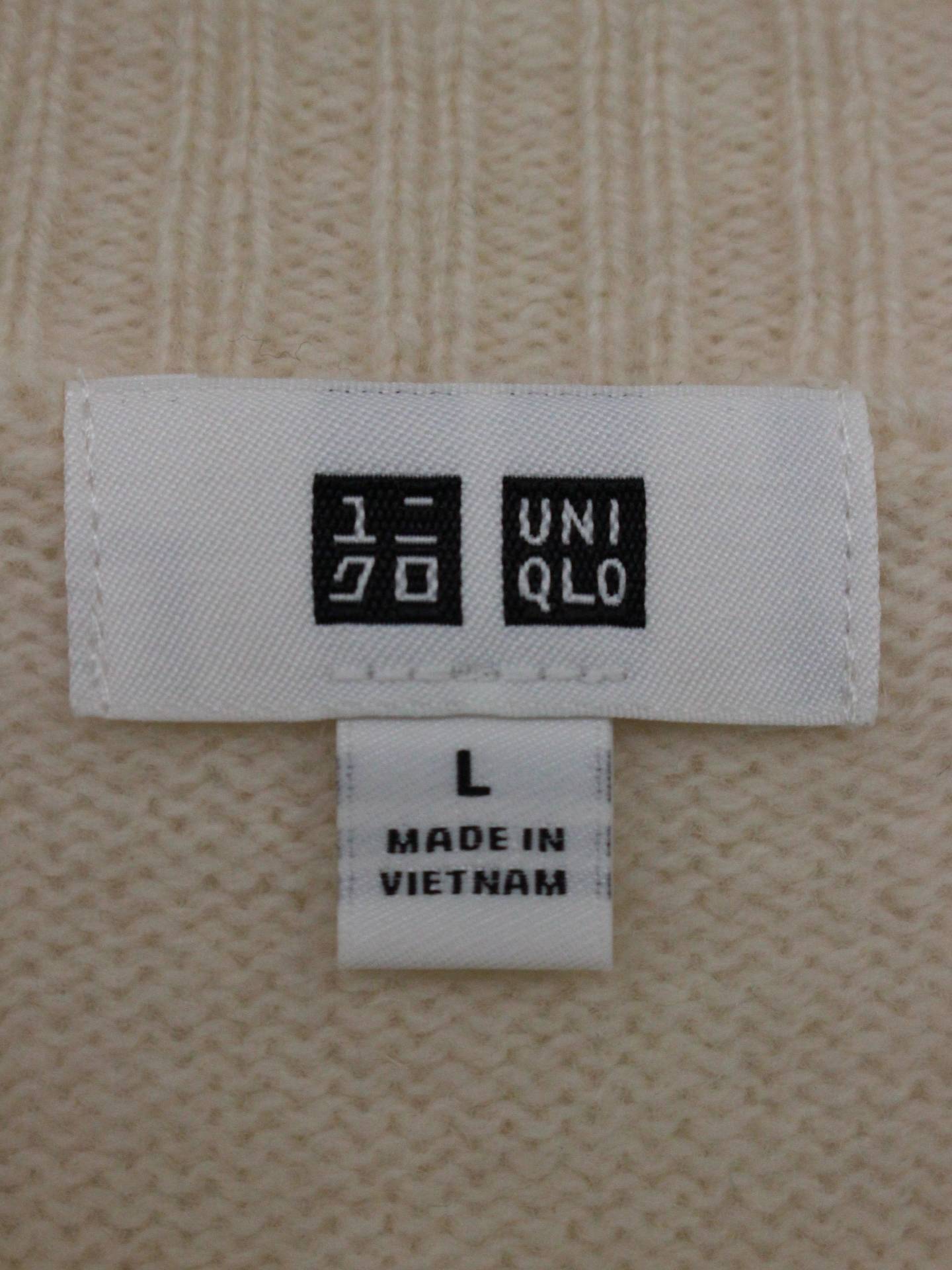 UNIQLO/ユニクロ/ニット/セーター/トップス/ホワイト/L