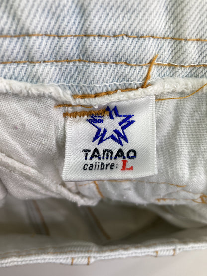 TAmAo/デニムパンツ/パンツ/ホワイト/L
