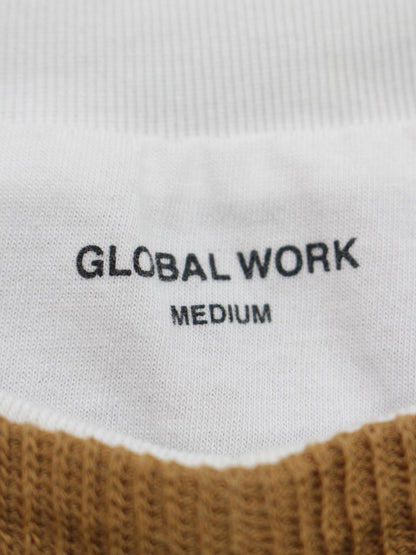 GLOBAL WORK/Tシャツ/カットソー/トップス/ブラウン/MEDIUM