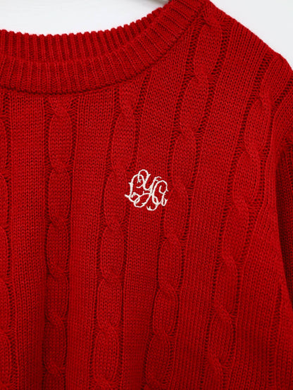 ニット/セーター/トップス/レッド/F