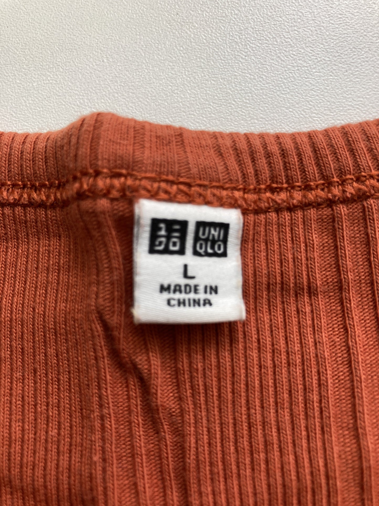 UNIQLO/ユニクロ/Tシャツ/カットソー/トップス/オレンジ/L