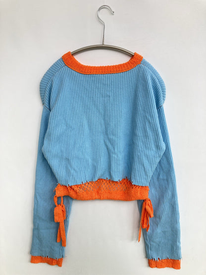 ニット/セーター/トップス/スカイブルー/FREE