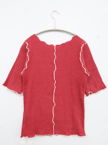 merlot/Tシャツ/カットソー/トップス/レッド/FREE