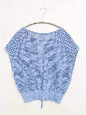 ノースリーブ/トップス/スカイブルー