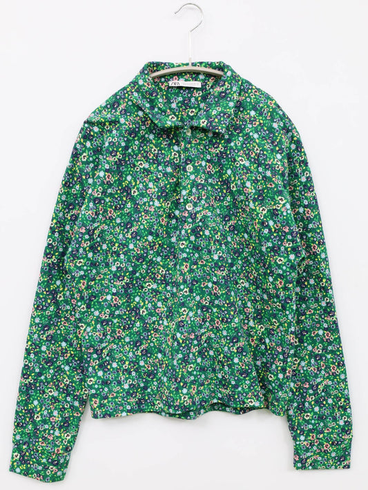 ZARA/ザラ/シャツ/ブラウス/トップス/グリーン/EUR S/USA S/MEX 26