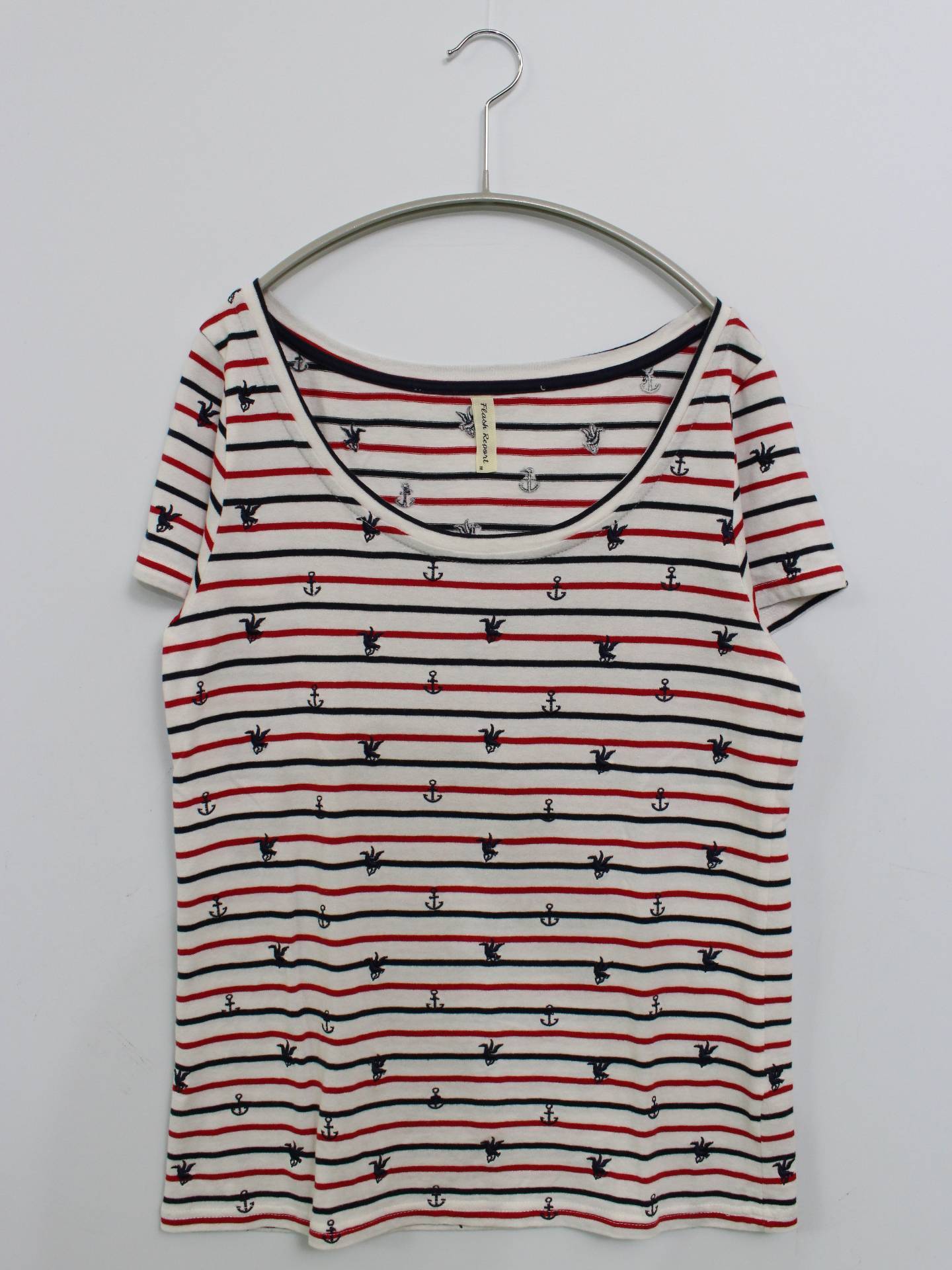 FLASH REPORT/Tシャツ/カットソー/トップス/ホワイト/M