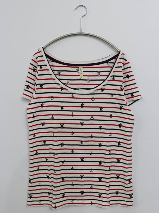 FLASH REPORT/Tシャツ/カットソー/トップス/ホワイト/M