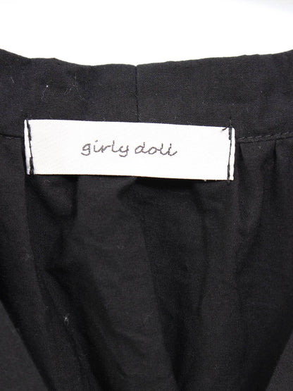 girly dou/シャツワンピース/ワンピース/ドレス/ブラック