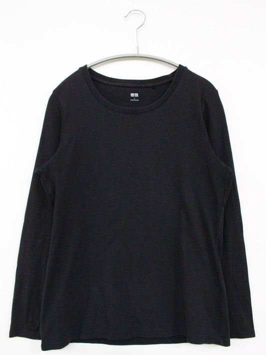 UNIQLO/ユニクロ/Tシャツ/カットソー/トップス/ブラック/L