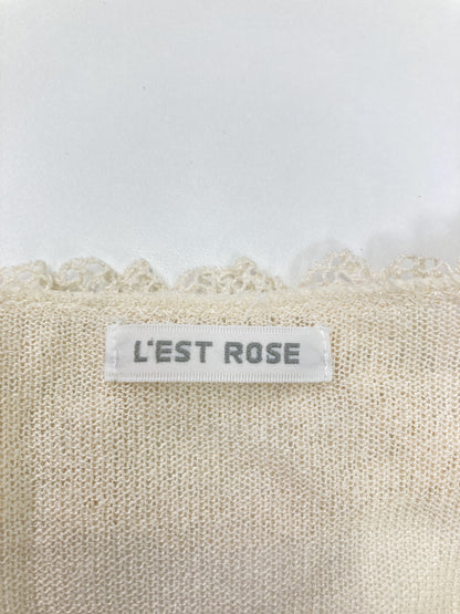 L `EST ROSE/カーディガン/ボレロ/トップス/アイボリー/M