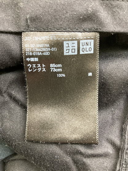 UNIQLO/ユニクロ/スラックス/パンツ/ブラック/ウエスト85cm  　レングス73cm