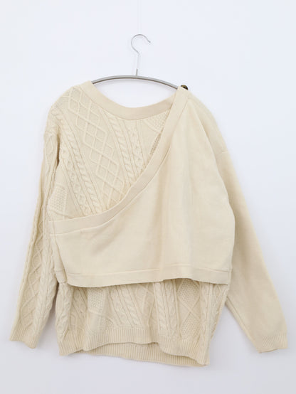 AZUL/アズール/ニット/セーター/トップス/アイボリー/M