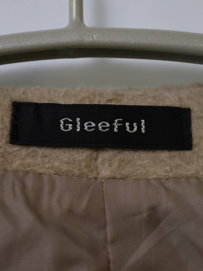 Gleeful/ノーカラーコート/ジャケット/アウター/ベージュ