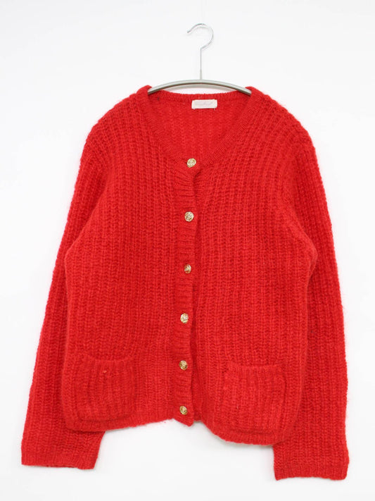 カーディガン/ボレロ/トップス/レッド/M