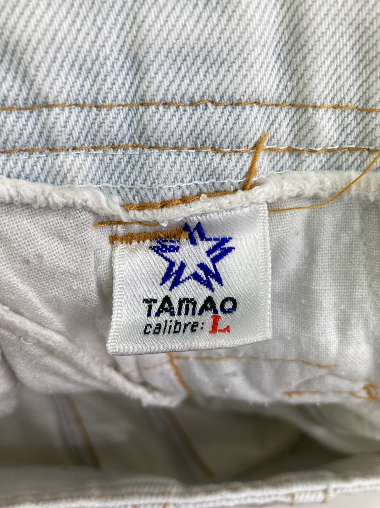 TAmAo/デニムパンツ/パンツ/ホワイト/L