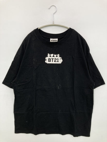 BT21/Tシャツ/カットソー/トップス/ブラック/L