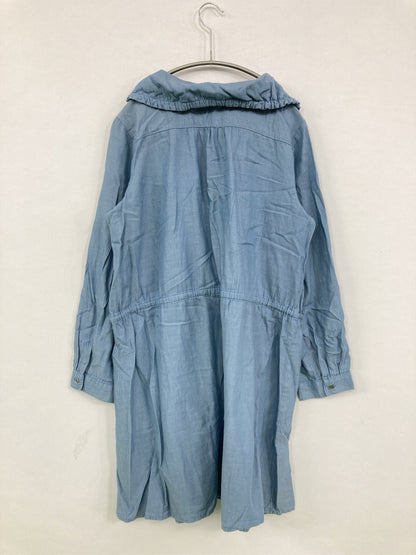 n,/エヌコンマ/シャツワンピース/ワンピース/ドレス/ブルー/L