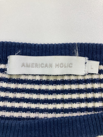 AMERICAN HOLIC/アメリカンホリック/ニット/セーター/トップス/ブルー/L