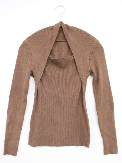 LiLiRena/ニット/セーター/トップス/ブラウン