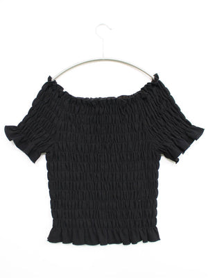 MIIA/ミーア/シャツ/ブラウス/トップス/ブラック/F