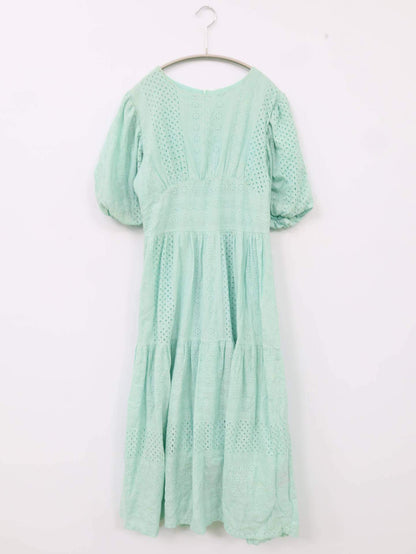 17kg/シャツワンピース/ワンピース/ドレス/ライトグリーン/L